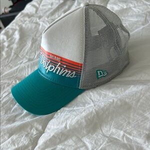 New Era Miami Dolphins White and Teal Hat